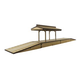 OO/HO Gauge Double Platform & Canopy with On/Off Ramps by WWS – Model Railway MDF Scenery