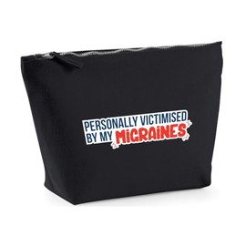 Hippowarehouse Personally victimised by My migraines Printed Make up Cosmetic wash Bag 18x19x9cm