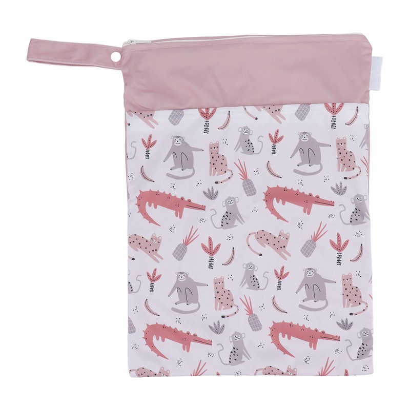2pcs Hanging Diaper Bag Waterproof Double Pockets Zipper Closure Baby