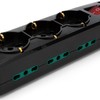 9-way power strip: 3 Schuko sockets + 6 two-value sockets