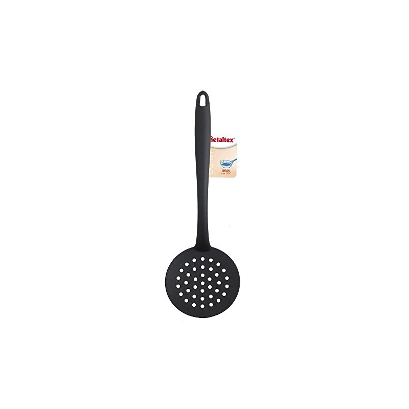 Metaltex Basic Kitchen Skimmer, Nylon, Black, 25 x 15 x