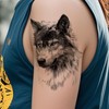 Nirbffo Large Size Tattoo Stickers Lion Tiger Wolf Transferable Tattoo