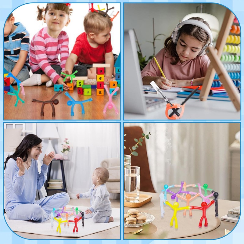 QGGTQG Mini Magnetic Figures Toy Pack of 10 Translucent Fridge