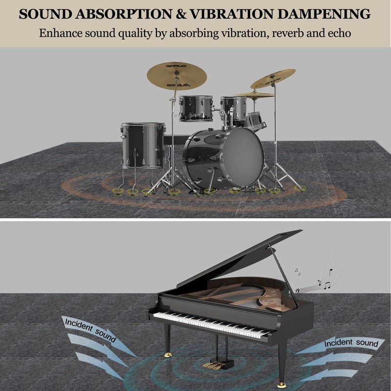 TroyStudio Thick Sound Absorbing Interlocking Floor Mats, 20 Pcs 11x