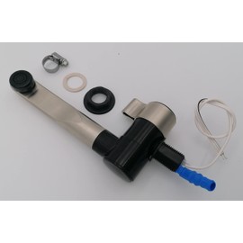 CR-MOESANCO® 12V Cold Water Tap Set + 1 Stainless Steel Clamp for Caravan, Motorhome, Caravan or Boat with Switch - Gold