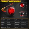 BJZ 3/4" Strobe+Marker Dual Function Red Round Trailer LED Side