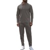 KUYIGO Men's Tracksuits Long Sleeve 2 Piece Set Quarter Zip
