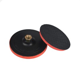 Edinstry Polishing Disc Polishing Backer Plate Hook Loop Buffing Pad Sanding Discs Rotary Backing Pad 150mm Red M14 Screw Hole Drill Adapter 1 PCS, ZZ/01/277