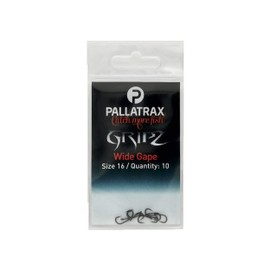 Pallatrax Gripz Wide Gape Fishing Hooks - Carp Fishing Hooks - Award Winning Fishing Hooks (Size 16 - Wide Gape Gripz)