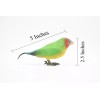 Safari Lovebird, Parrot, Toy Bird Realistic Rubber Model, Hand Painted
