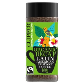 Clipper Coffee, Latin American Decaf Organic Instant Coffee, 1 Pack, 3.53oz. Hot and Cold Brew Coffee