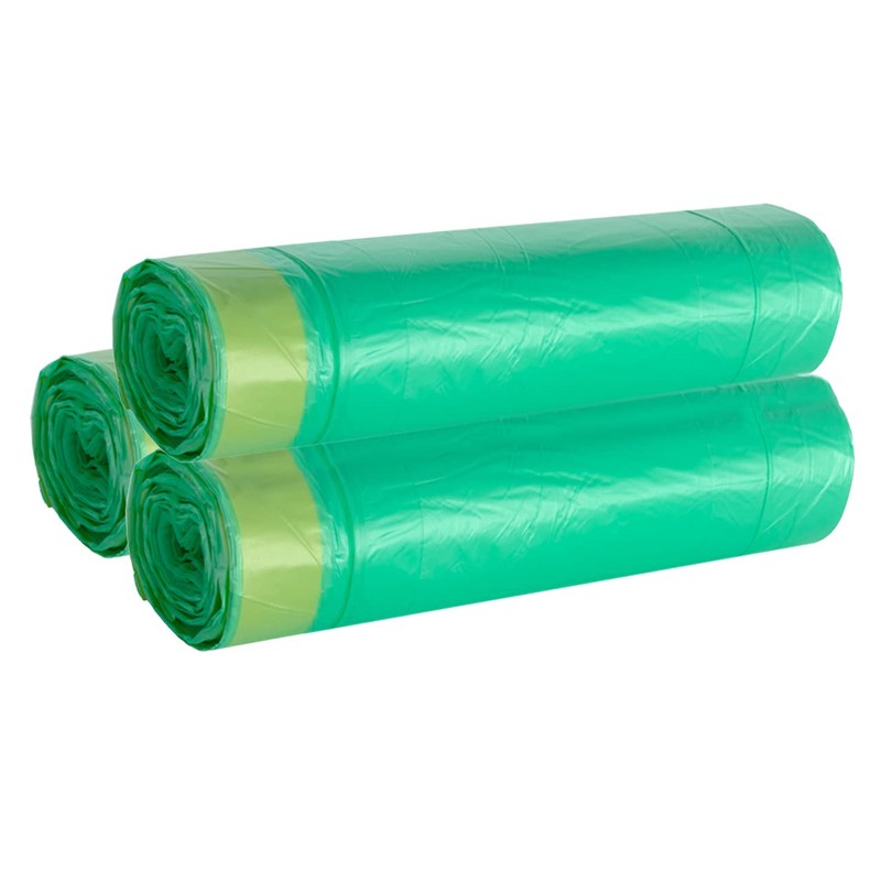 60 L Green Plastic Bin Liners Pack of 3