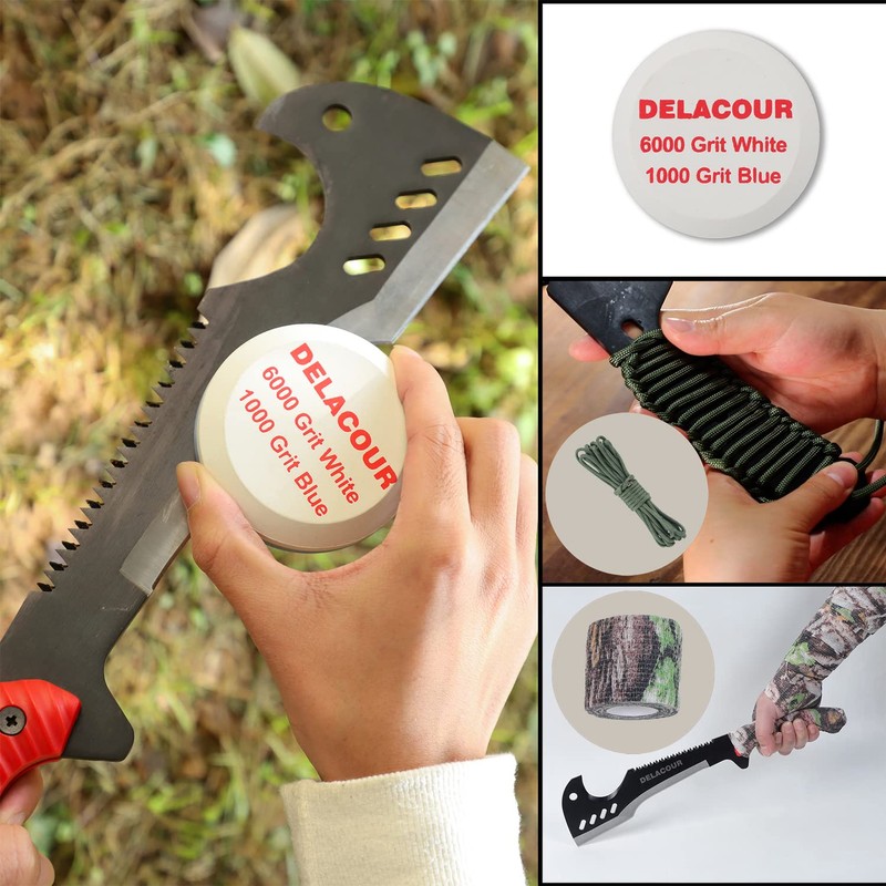 Delacour- Multi-Use Axe MacheteMachete with Nylon Sheath - Survival Machete