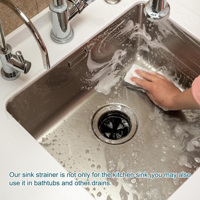 uxcell 2Pcs Bathroom Sink Strainer, Fit for Diameter 0.98"-1.8" Drain