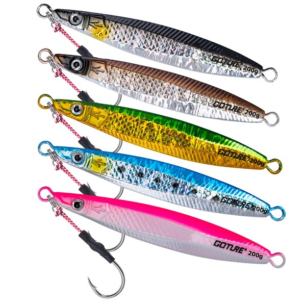 Goture Metal Jig Set, 7.1 oz (200 g), Offshore Jigging,
