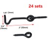 Antrader 2" Cabin Hook & Eye Door Lock Swivel Window