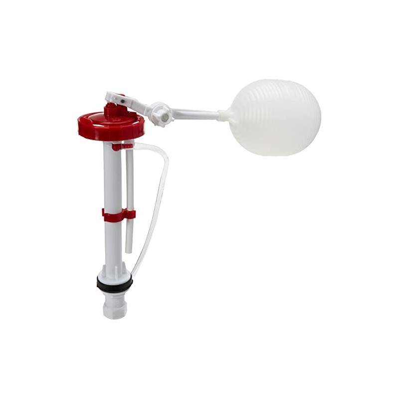 DICA, Juego Completo de Accesorios para W.C., Acabado Blanco, Rojo,
