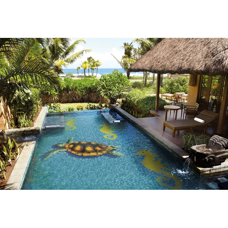 Pool Mosaic Swimming Pool Mosaic Glass Mosaic Blue Mix Front