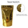 Rightpak Stand Up Pouches 50 Pieces 13cm x 21cm, Gold
