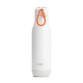 Zoku Powder Coated Bottle | Double Walled Vacuum Insulated | Leak-Proof Hygienic Lid and Paracord Included | Large 1-1/2-Inch Diameter Mouth Opening | Eco-friendly (25oz, White)