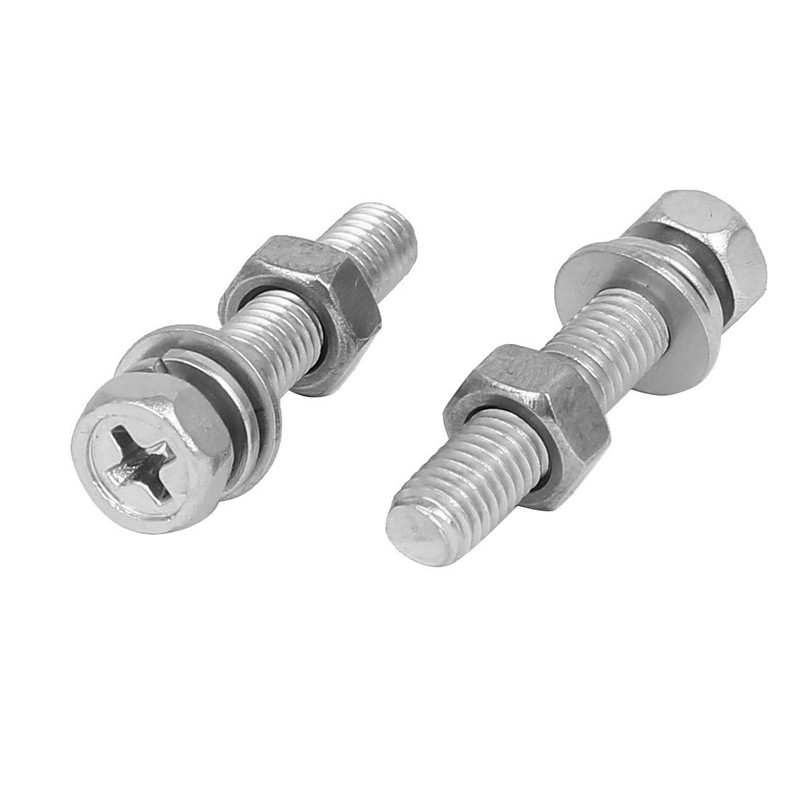Sourcingmap M5 x 25mm 304 Stainless Steel Phillips Hex Head