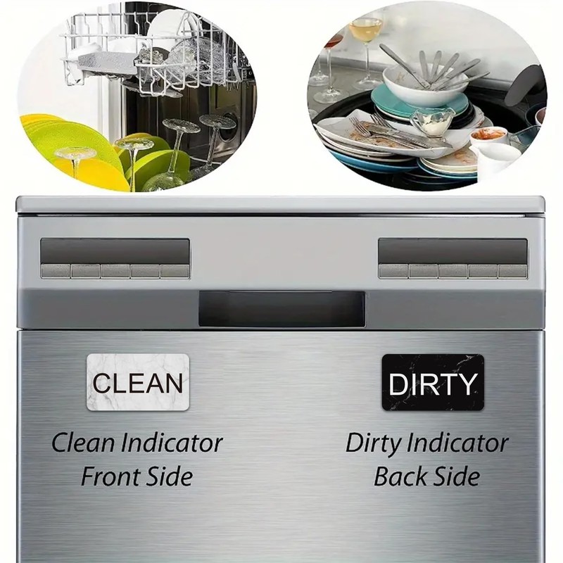 Magnet for Dishwasher Clean/Dirty Reversible Sign White/Black Dishwasher Magnet Indicator