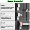 38" Stainless Steel Door Security Bar, Fits Doors 33"-36" Wide
