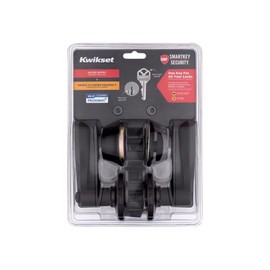 Kwikset SmartKey Security Venetian Bronze Lever and Single Cylinder Deadbolt KW1 2-3/4 in.