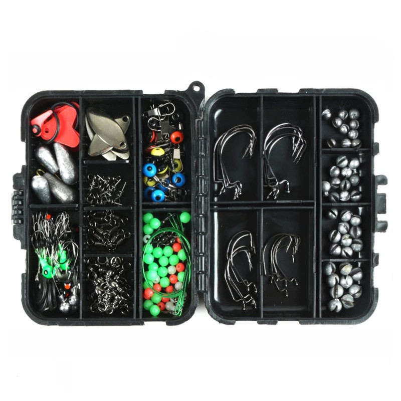 Mingzhe 188pcs Fishing Accessories Kit with Tackle Box Pliers Jig