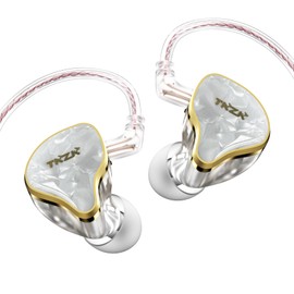 TKZK TK02 Earphones, Wired Earphones, In-Ear Earphones, High End Earphones, HIFI Sound Quality, Noise Cancelling, Natural Resin Shell, 2-pin Gold Plating, Detachable Reclosable Cable Design, 0.4 inch