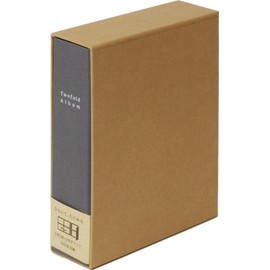 ナカバヤシ 折りたたみアルバム 布表紙 2段ポケット L グレー ア-TPL-161-N