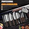MDHAND 14PCS Professional Butcher Knife Set with Roll Bag, Hand