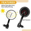 Partuto 1 Set M8 Universal Motorcycle Rear View Mirrors Bar