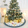 EKOREST Hanukkah Christmas Tree Skirt 36 Inches, Candlestick with Hat