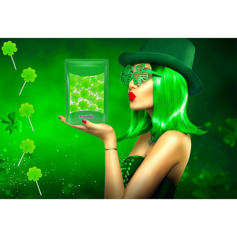St. Patrick's Day 500-Pack Green Shamrock Lollipops, 8-Gram Individually Wrapped