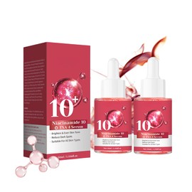 2PCS 10% Nicotinamide And 4% TXA Serum-Hyaluronic Acid Serum,Niacinamide Brightening Serum for Face,Discoloration Correcting Cream,Pore Minimizer,Blemish Reduction,Korean Skin Care 30ml
