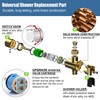 Metal Shower Diverter Valve with Hand Shower Holder, Full Flow