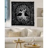 Indian Consigners Spiritual Tablecloth – White Tree of Life Cotton