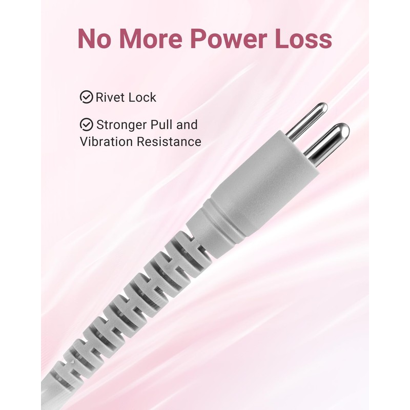 Hasakhi Handpiece Wire for Nail Drill Durable Riveted Connector Long-Lasting