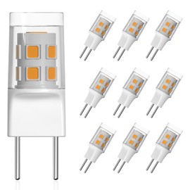 SSQY G8/GY8.6 LED Light Bulb 3 Watts Warm White - G8 Base Bi-pin Xenon JCD Type LED 120V 20W Halogen Replacement Bulb,Under-Cabinet Light.Pack of 10 (Warm White)