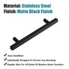 KNOBWELL 10 Pack Black Stainless Steel Kitchen Cabinet Door Handles
