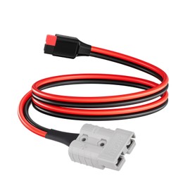 ELFCULB 10AWG 2FT Battery Quick Connect/Disconnect to Anderson Extension Cable, Anderson SB50-PP45 Amp Connector Cable for Solar Portable Gennerator Battery Power Transfer