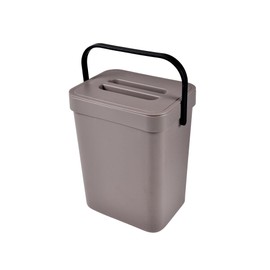 Homéa, 5 Litre Plastic Hanging Compost Bin - Taupe - 18 x 14 x 24 cm
