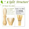 Bamboo Matcha Whisk, Traditional Matcha Brush and Scoop Set, Handcrafted