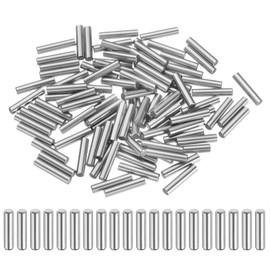 uxcell 100 Pcs 3mm x 17mm Dowel Pins Bearing Steel Cylindrical Dowel Pins Shelf Support Peg Pin Rod Fasten Elements Metal Shelf Pegs +/-0.02mm Diameter Tolerance, Silver Tone