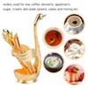 Coffee Spoon Holder Elegant Swan Shaped Alloy Mirror Polish Rich