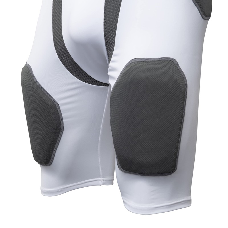 CHAMPRO Youth Tri-Flex Integrated 5 Pad Girdle White SM