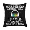 Music Producer Funny Beat Maker Producer Music Production Throw Pillow