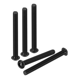 DTGN M6-1x60mm Button Head Socket Cap Screws - 20Pack - Good for Road Bicycle, Mountain Bike, Auto, Motorcycle - Carbon Steel Black Oxide - Hex Drive Fasteners