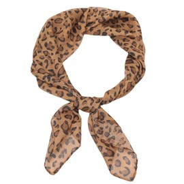 FAIRYGATE Seidentuch Schal Leopardenmuster Damen Chiffon Bandana Kopftuch Mädchen Sommer Haarband Herren Halstuch Motorrad Seiden Haargummi Seidenschal Damen Multifunktionstuch DA2706